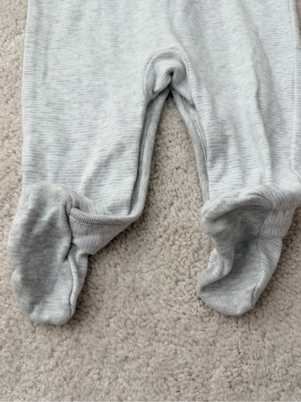 Ralph Lauren Light Gray Baby Footed One-Piece